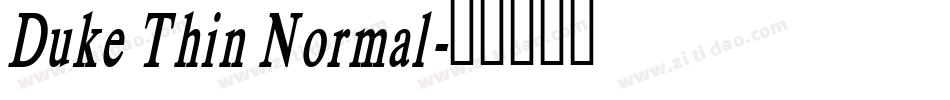 Duke Thin Normal字体转换